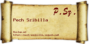 Pech Szibilla névjegykártya